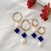 Lucky charm hoops: BLUE