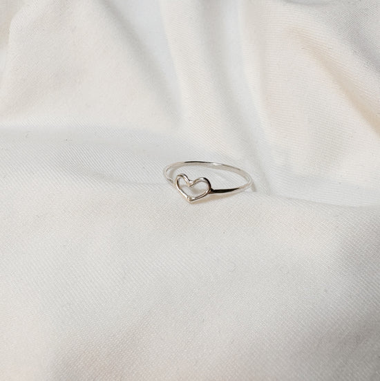 Sweetheart - Sterling silver super dainty ring