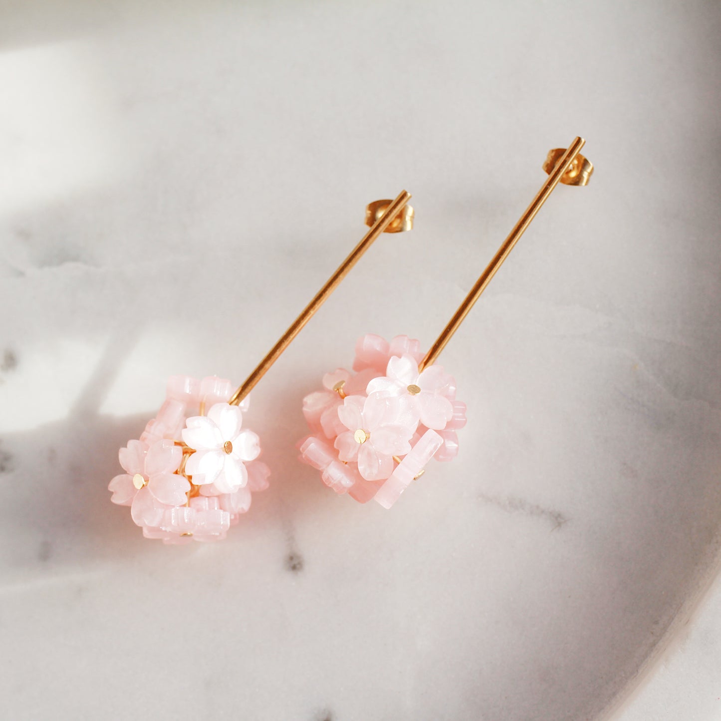 Cherry blossom cluster earrings