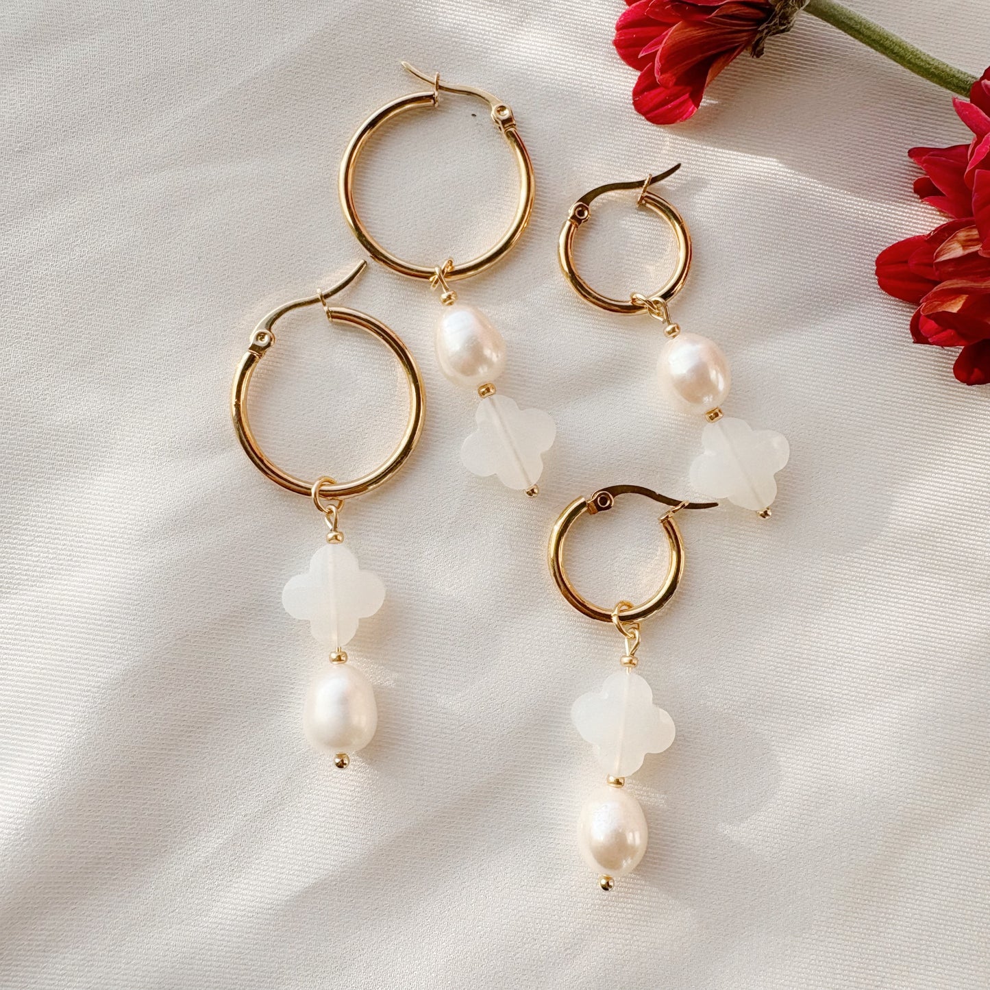 Lucky charm hoops: WHITE