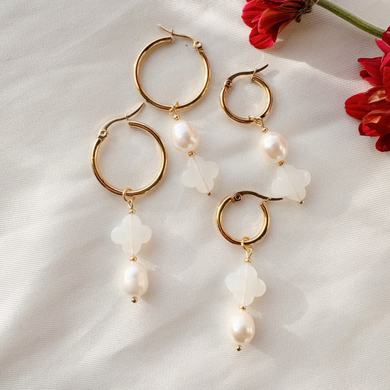 Lucky charm hoops: WHITE