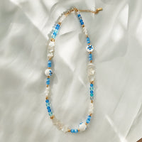 One of a kind + vintage: blue love necklace