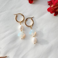 Lucky charm hoops: OPAL