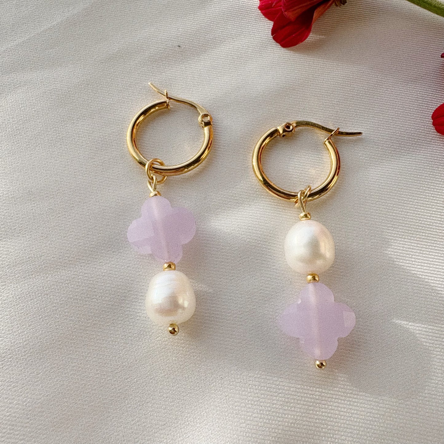 Lucky charm hoops: PINK