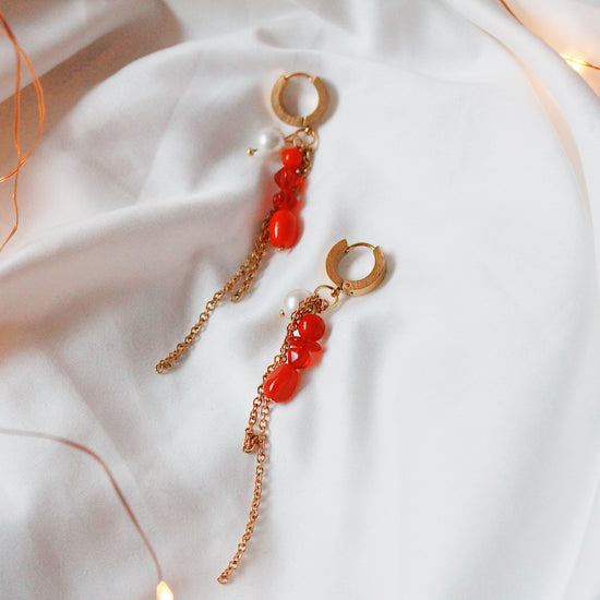 Winterberry charms - dangling mini hoops II